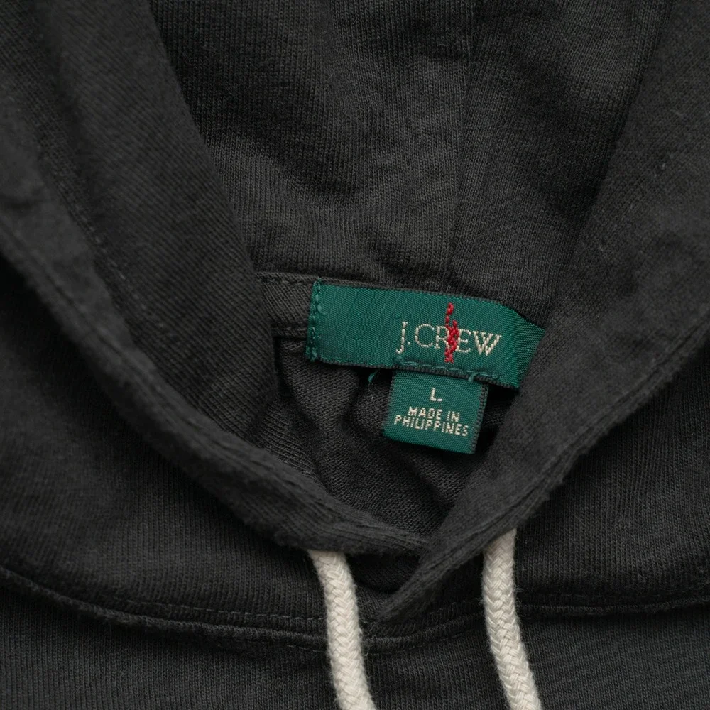 J Crew Re-Imagined Oarsman Logo Lightweight Gray Hoodie‎ Adult Large